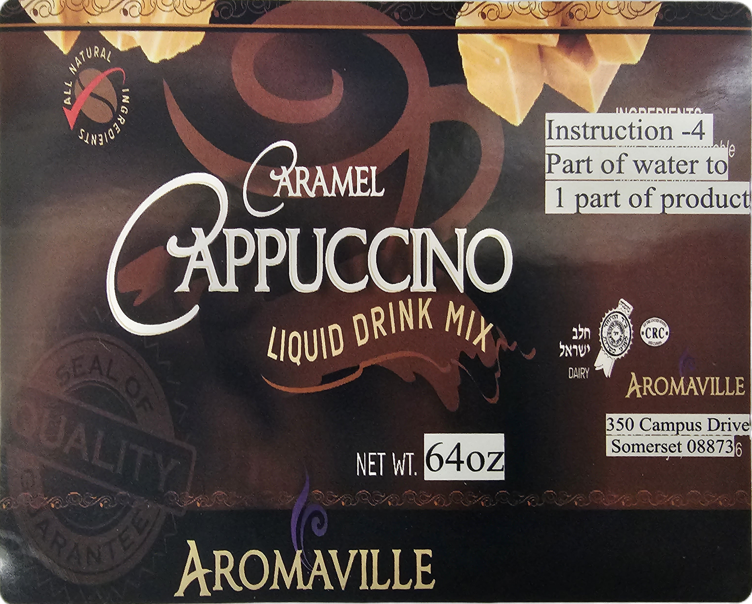 Cold Caramel Cappuccino Liquid Drink Mix